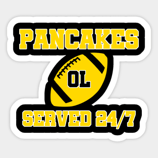 O-Line Pancakes Served 24/7 American Football Sticker